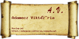 Adamecz Viktória névjegykártya